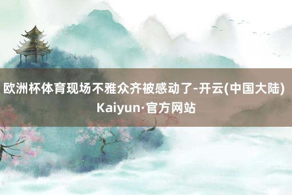 欧洲杯体育现场不雅众齐被感动了-开云(中国大陆) Kaiyun·官方网站