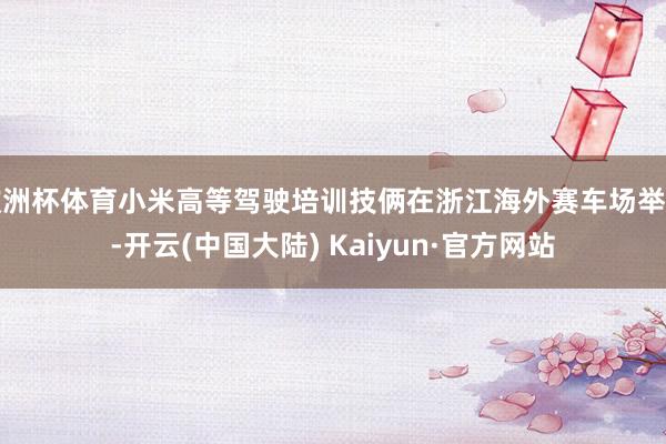 欧洲杯体育小米高等驾驶培训技俩在浙江海外赛车场举办-开云(中国大陆) Kaiyun·官方网站