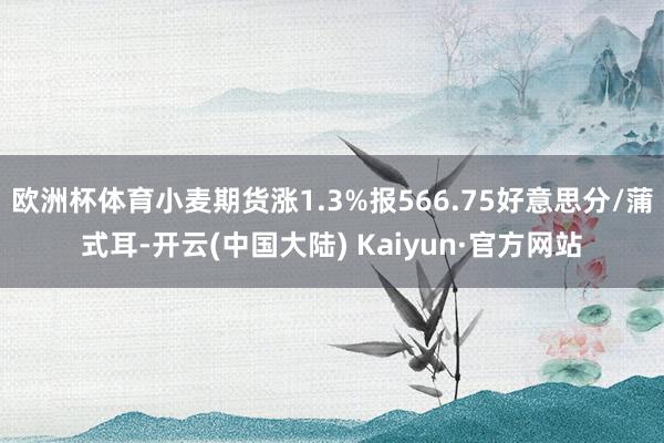 欧洲杯体育小麦期货涨1.3%报566.75好意思分/蒲式耳-开云(中国大陆) Kaiyun·官方网站